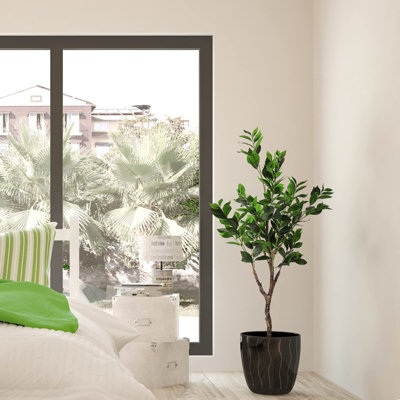 4FT Artificial Bay Laurel Tree Fake Bay Plant with Lifelike Leaves for Indoor - 3