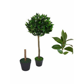 4ft Artificial Bay Laurel Trees with real wood trunk and natural leaf
