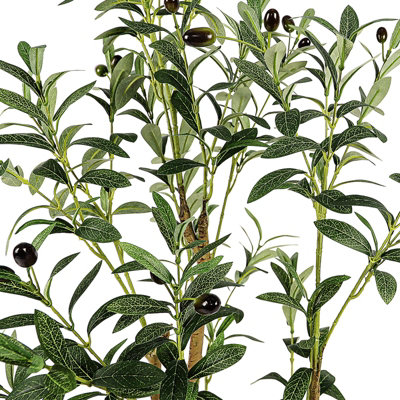 4FT Artificial Olive Tree Faux Tree with Lifelike Olive Leaves for Home Decor - 3