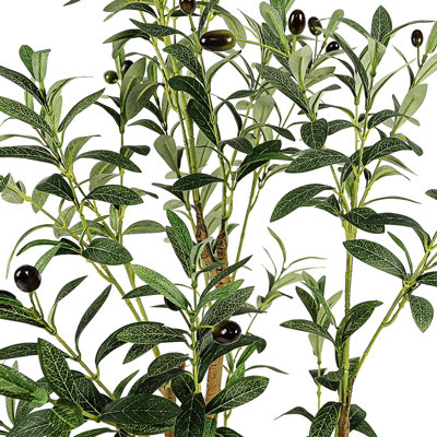 4FT Artificial Olive Tree Faux Tree with Lifelike Olive Leaves for Home Decor
