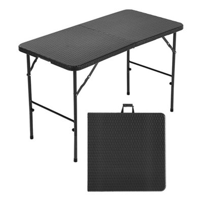 Black folding table 4ft discount