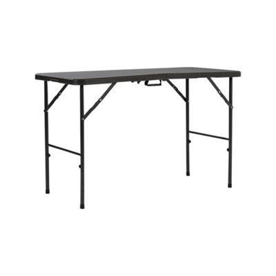 4 ft black folding shop table