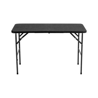 4 ft store black folding table