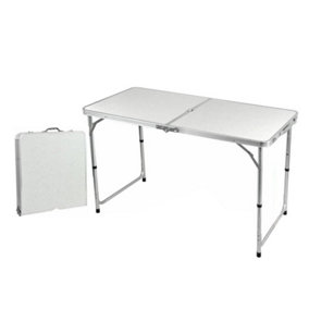 4Ft Heavy Duty Folding Table Portable Aluminium Camping Garden Party Catering Feet Catering Camping