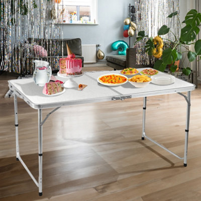 4 ft deals aluminum folding table