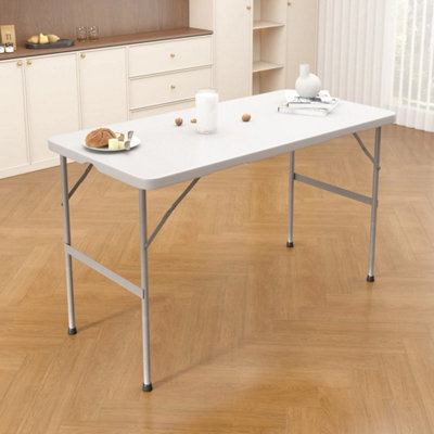 4FT Heavy Duty Plastic Folding Table for Garden, Camping, Party, Catering & BBQ