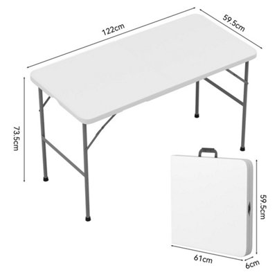 4FT Heavy Duty Plastic Folding Table for Garden, Camping, Party, Catering & BBQ