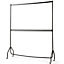 4ft long x 7ft Two Tier Heavy Duty Clothes Rail Garment Hanging Rack In Black