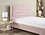 4FT Modern & Stylish Picasso Small Double Fabric Bed - Pink
