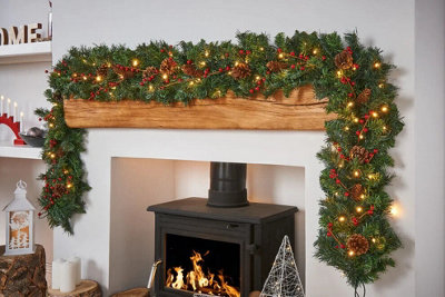 4FT Pre-Lit Artificial Christmas Garland