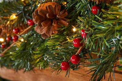 4FT Pre-Lit Artificial Christmas Garland - 3