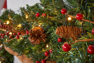 4FT Pre-Lit Artificial Christmas Garland - 4