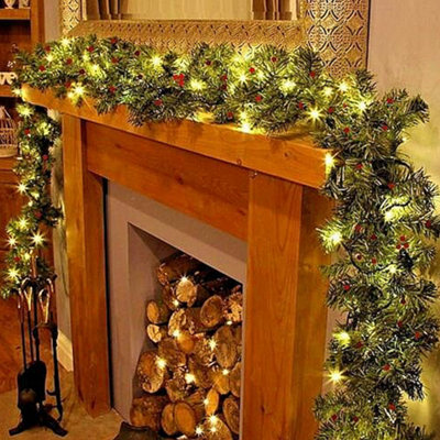 4FT Pre-Lit Artificial Christmas Garland - 8