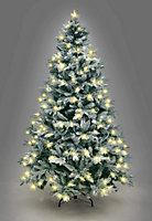 4FT Prelit Green Lapland Fir Christmas Tree Warm White LEDs