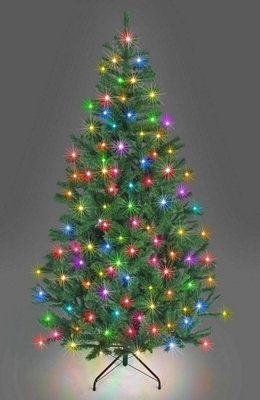 4FT Prelit Green W/Multicolour Alaskan Pine Cristmas Tree Multicolour LEDs