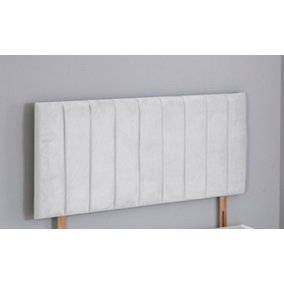 4FT Small Double Double 20inch     White plush 9 Panel Headboard