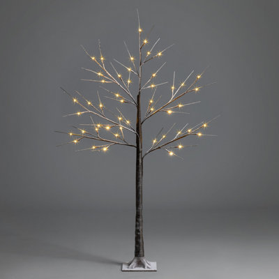 4ft Snowy Twig Tree Light Up Birch LED Christmas Decoration Indoor