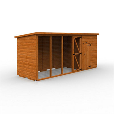 4ft x 4ft (1150mm x 1150mm) Horsforth Shiplap Animal House & 8ft Run(12mm Tongue and Groove Floor and Roof)