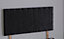 4FT6 Double 20inch Black  Crush Velvet 9 Panel headboard