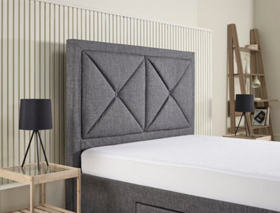 Dark grey shop upholstered headboard