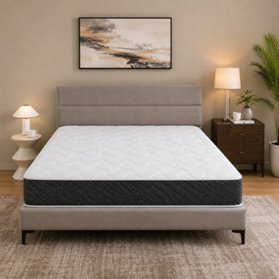 4FT6 Double Cool Blue Memory Foam Open Coil Spring Mattress (135x190x18cm)