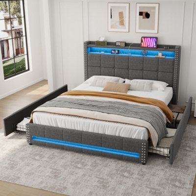 4ft6-double-upholstered-storage-bed-with-led-headboard-grey-linen