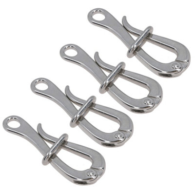 4in Marine Pelican Hook + Eye Quick Release Link Stainless Steel Guard Rail 4pc