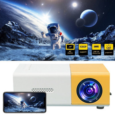 4K 5G YELLOW PROJECTOR SMART HD LED WIFI BLUETOOTH HDMI USB ANDROID ...