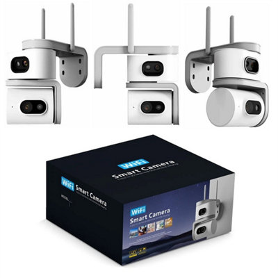4K Dual Lens CCTV IP Camera PTZ Wireless WiFi Outdoor Home Cam