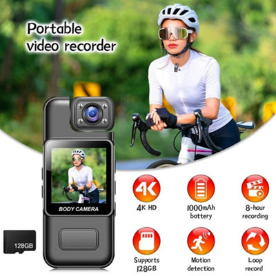 1080P Mini Police Body Worn Camera – 2K HD Video, IR Night Vision, WiFi, LCD Screen