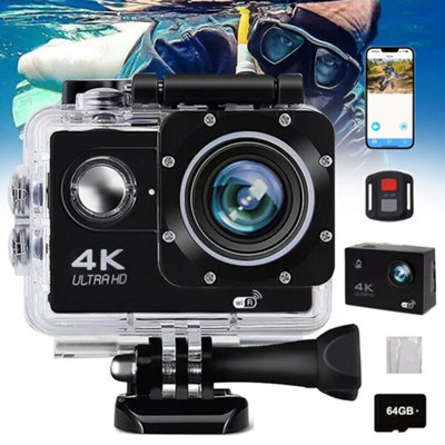 4K Sport Go Pro 170degrees Action Camera Ultra HD 20MP WiFi Waterproof ...
