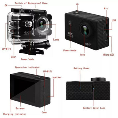 quot;Caméra d'action WiFi 4K HD étanche" - Test et Avis