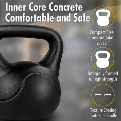 4kg Vinyl Kettlebell Home Gym Strength Training Weight