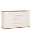 4Kids 2 Door 4 Drawer Sideboard in Light Oak and white High Gloss (opalino handles)