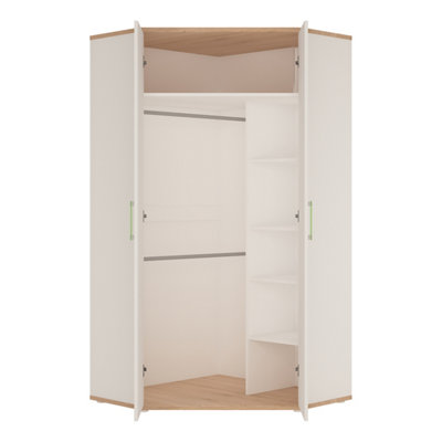 Corner wardrobe b&q deals white