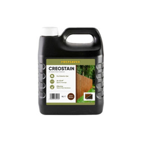 4L Creostain Fence Stain & Shed Paint (Dark Brown) - Creosote/Creocoat Substitute - Oil Based Wood Treatment (Free Delivery)