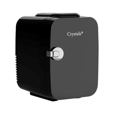 4L Mini Fridge Portable Cooler and Warmer Ice Box Table Top Bedroom Makeup Car, Black