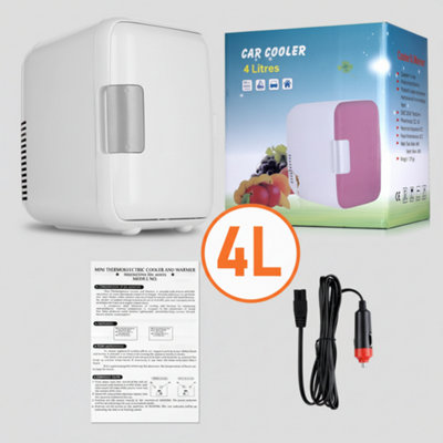 4L Portable Mini Fridge Cooler Warmer Compact Electric Ice Box for Home ...