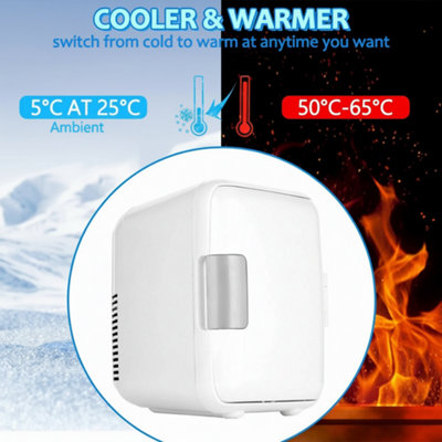 4L Portable Mini Fridge Cooler Warmer Compact Electric Ice Box for Home ...