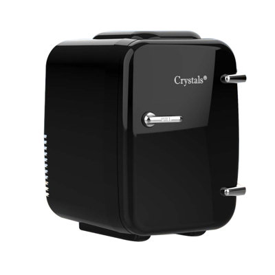 4L Portable Mini Fridge Table Top Electric Small Cooler Bedroom Ice Box Warmer, Black