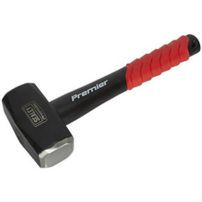 4lb Club Hammer with Fibreglass Shaft - Drop Forged Carbon Steel - Rubber Grip