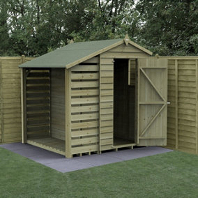 4LIFE Apex Shed 4x6 - Single Door - 1 Window -  With Lean-To