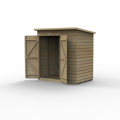 4LIFE Pent Shed 6x4 - No Windows - Double Door