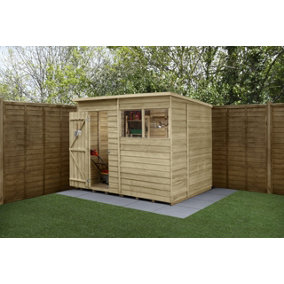 4LIFE Pent Shed 8x6 - Single Door - 2 Windows