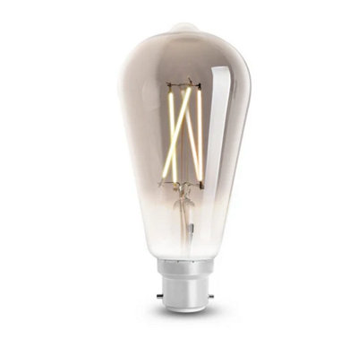 4Lite 6.5w BC Wifi Dimmable LED ST64 Filament Smart Bulb - Smoky Filament - 3 Pack