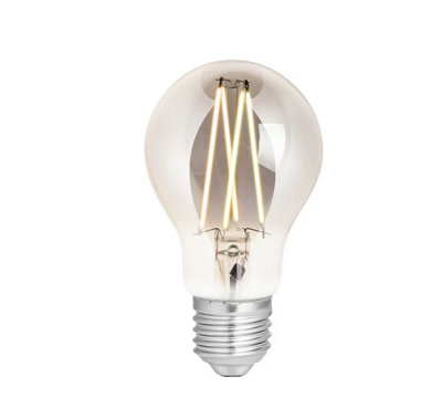 4Lite 6.5w E27 Wifi Dimmable LED GLS Filament Smart Bulb - Smoky Filament - 3 Pack