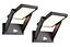 4lite Die-Cast Aluminium Solar LED Wall Light 2 Modes PIR x 2 Pack - Graphite