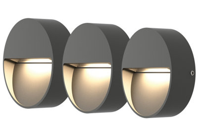 4lite Die-Cast Surface Low Level LED Light - Pack of 3 | DIY at B&Q
