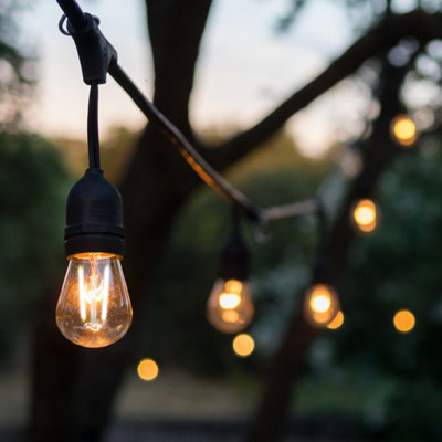 4lite Festoon Outdoor String Light E27 Screw Lamp Holders (Bulbs Not Included) - 20m