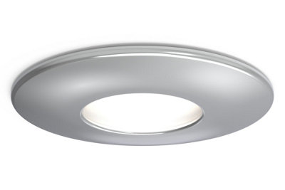 4lite IP20 GU10 Fire-Rated Downlight - Chrome, Pack of 6